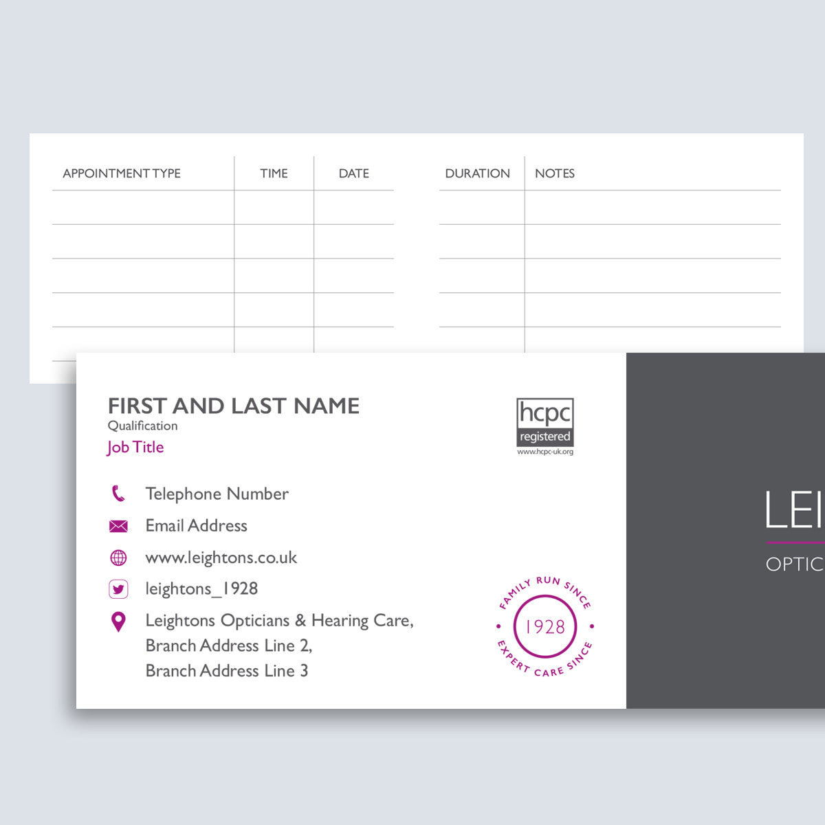 Appointment Cards – Registered HAD HCA - Image 2