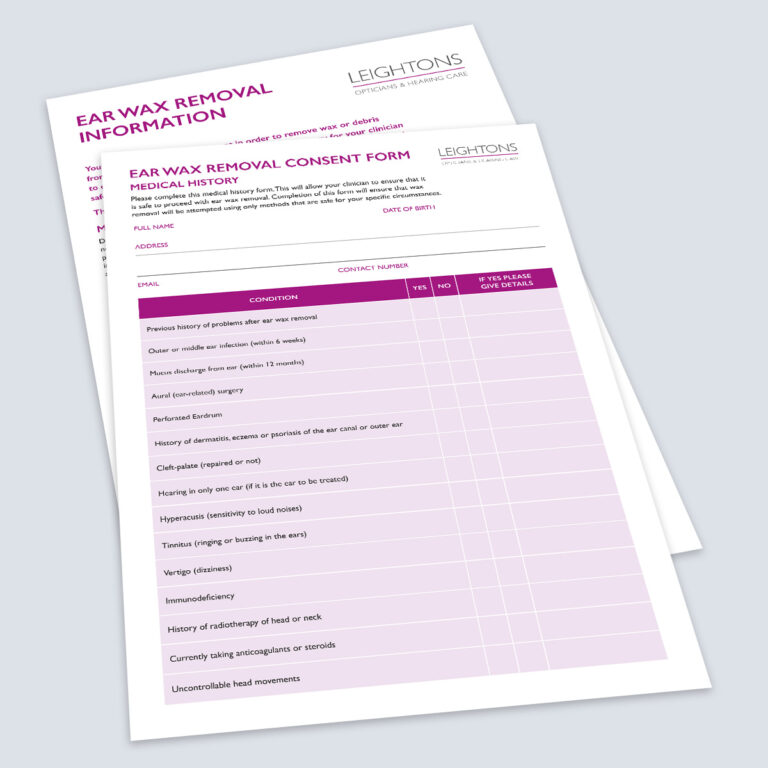 Wax Removal Consent Forms