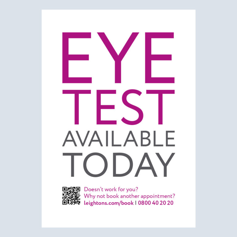 Eye Test Available TODAY Poster
