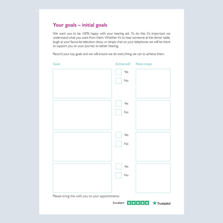 Initial & Ongoing Goals Insert