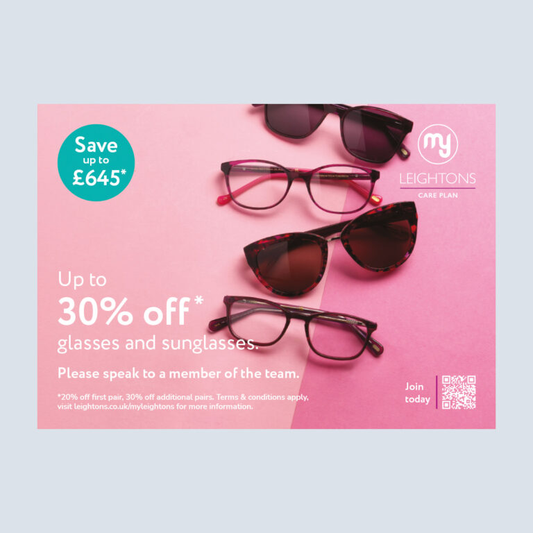 MyLeightons 30% Off Glasses Postcards