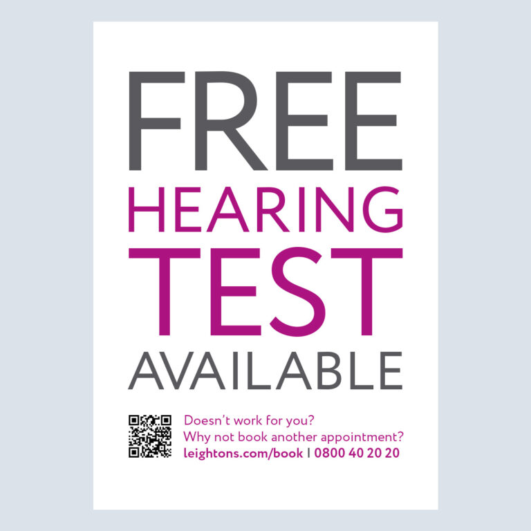 Free Hearing Test Available Poster