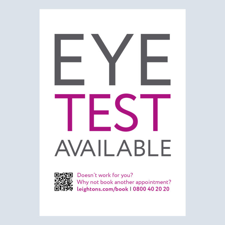 Eye Test Available Poster